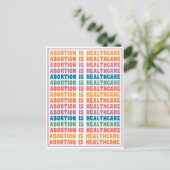 Abortus is Healthcare Rainbow Briefkaart (Staand voorkant)