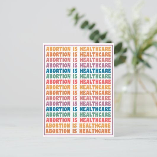 Abortus is Healthcare Rainbow Briefkaart (Staand voorkant)