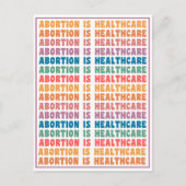 Abortus is Healthcare Rainbow Briefkaart (Voorkant)