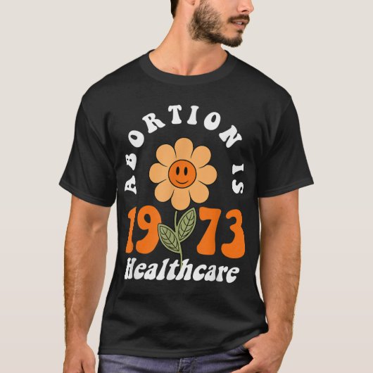 Abortus is het volksgezondheids- Pro Choice Retro T-shirt (Voorkant)