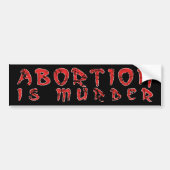 Abortus is moord bumpersticker (Voorkant)
