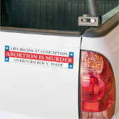 Abortus is moord bumpersticker (Op Truck)