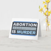 Abortus is moord kaart (Gele Bloem)