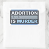 Abortus is moord rechthoekige sticker (Tas)
