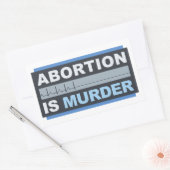 Abortus is moord rechthoekige sticker (Envelop)