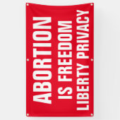 Abortus is Vrijheid Vrijheid Privacy Pro-Choice Spandoek (Verticaal)