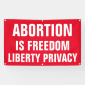Abortus is Vrijheid Vrijheid Privacy Pro-Choice Spandoek (Horizontaal)