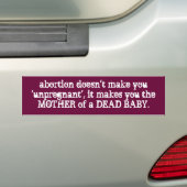 abortus is zo simpel. bumpersticker (Op auto)