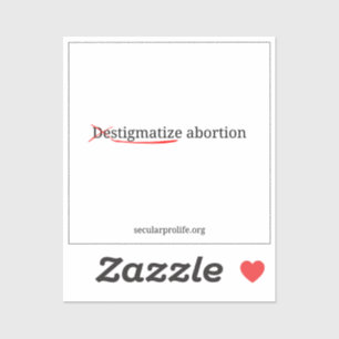 Abortus stigmatiseren sticker