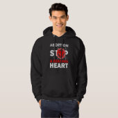Abortus stopt een hartverscheurend leven hoodie (Voorkant volledig)