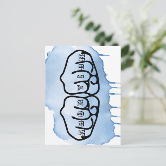 Abortusknokkel-tatoeages Briefkaart (Staand voorkant)