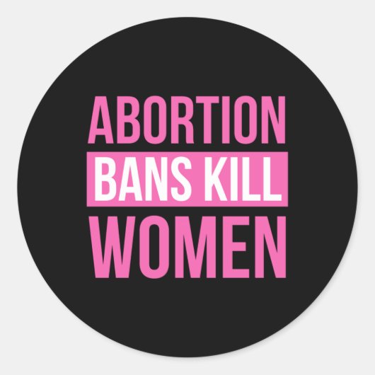 Abortusverbod doodt vrouwen Sticker (Voorkant)