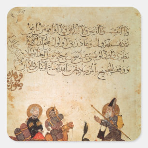 Abou Zayd ontmoet kooplieden Vierkante Sticker