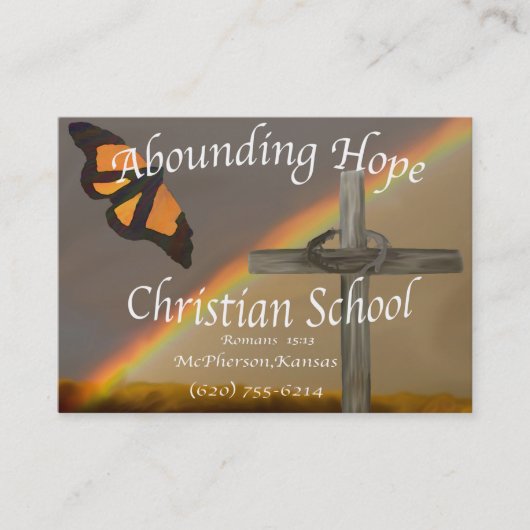 Abounding Hope Christelijk School Visitekaartjes (Voorkant)