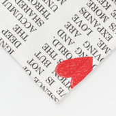 About Love Typography Heart Pattern Fleece Blanket (Hoek)