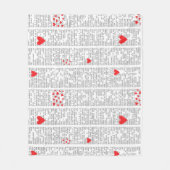About Love Typography Heart Pattern Fleece Blanket Deken (Voorkant)