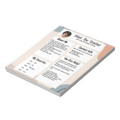 About Me - Meet the Teacher Notitieblok (Linkerzijde)