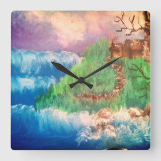 About to get washed away vierkante klok