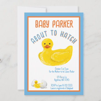 About to Hatch Baby Shower Invitation Kaart