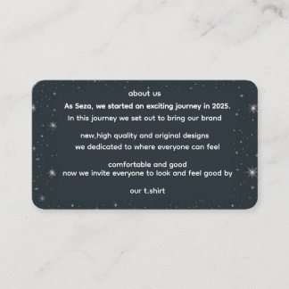 ABOUT US INFORMATIEKAARTJE