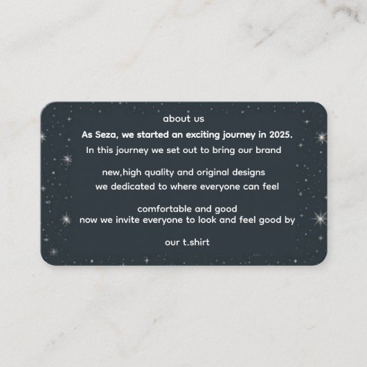 ABOUT US INFORMATIEKAARTJE (Voorkant)