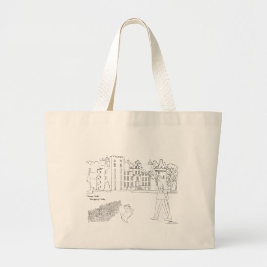 Aboyne Castle Archer en Scottie Dog Canvas tas (Voorkant)