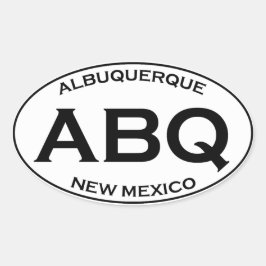 ABQ - Albuquerque Nederland Ovale Sticker