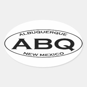 ABQ - Albuquerque Nederland Ovale Sticker