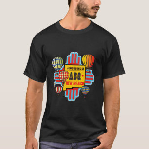 ABQ NM Albuquerque New Mexico Hete Luchtballonnen  T-shirt
