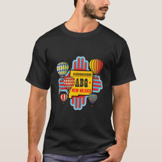 ABQ NM Albuquerque New Mexico Hete Luchtballonnen  T-shirt
