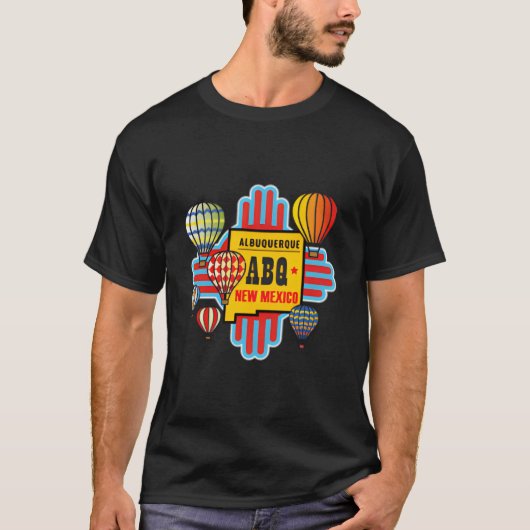 ABQ NM Albuquerque New Mexico Hete Luchtballonnen  T-shirt (Voorkant)