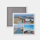 ABR007 PESCARA, Abruzzo, Italië, Koelkast Magneet (Voorkant / Achterkant)