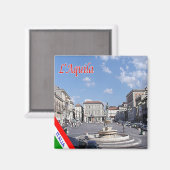 ABR012 L' AQUILA, Abruzzo, Italië, Koelkast Magneet (Voorkant / Achterkant)