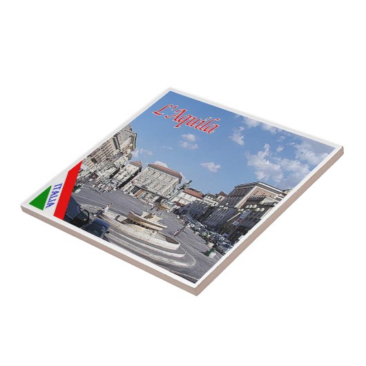 ABR012 L' AQUILA, Abruzzo, Italië, Tegeltje (Zijkant)