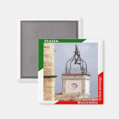 ABR017 BORRELLO, De klokkentoren, Koelkast Magneet (Voorkant / Achterkant)