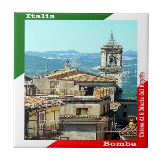 ABR018 BOMBA, Abruzzo, Italië, Tegeltje (Voorkant)