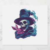 Abra-Cadabra Botten - Grappige magische schedel Sparkling Wijnetiket (Enkel label)