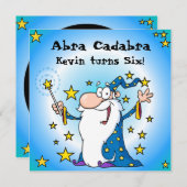 Abra Cadabra Magic Custom Birthday Invites Kaart (Voorkant / Achterkant)