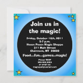 Abra Cadabra Magic Custom Birthday Invites Kaart (Achterkant)
