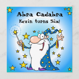 Abra Cadabra Magic Custom Birthday Invites Kaart