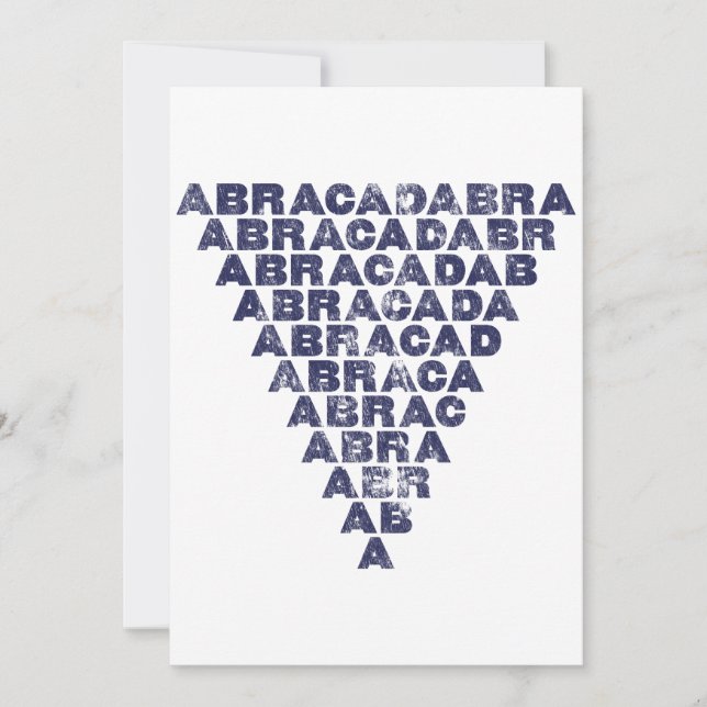Abracadabra [donkeromgekeerde driehoek] (Voorkant)