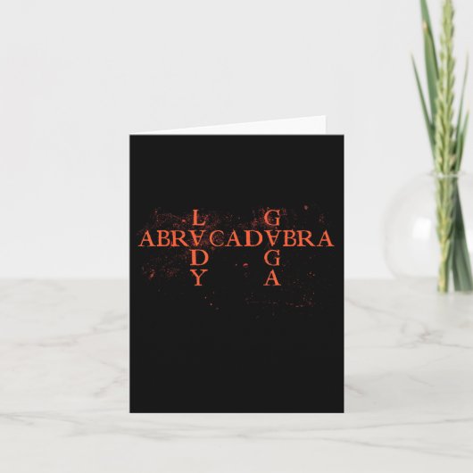 Abracadabra Driehoek Gotisch voor Mannen Vrouwen Kaart (Voorkant)