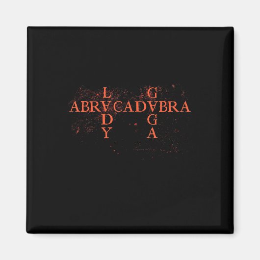 Abracadabra  Driehoek Gotisch voor Mannen Vrouwen Magneet (Voorkant)