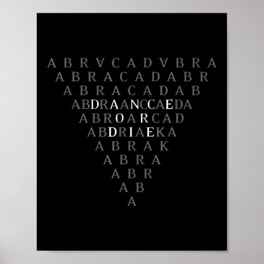 Abracadabra  Gothic voor mannen Vrouwen Poster (Voorkant)