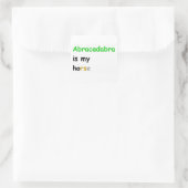Abracadabra is mijn paard vierkante sticker (Tas)