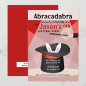 Abracadabra Kind Birthday Party Invitation Kaart (Voorkant / Achterkant)