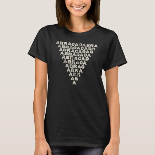 Abracadabra [lichte omgekeerde piramide] t-shirt (Voorkant)