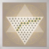 Abracadabra Magic Mantra Illustration Triangle Poster (Voorkant)
