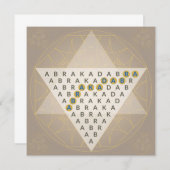 Abracadabra Magic Mantra Illustration Triangle Save The Date (Voorkant / Achterkant)