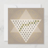 Abracadabra Magic Mantra Illustration Triangle Save The Date (Voorkant)